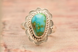 Genuine Sonoran Turquoise Sterling Silver Ring